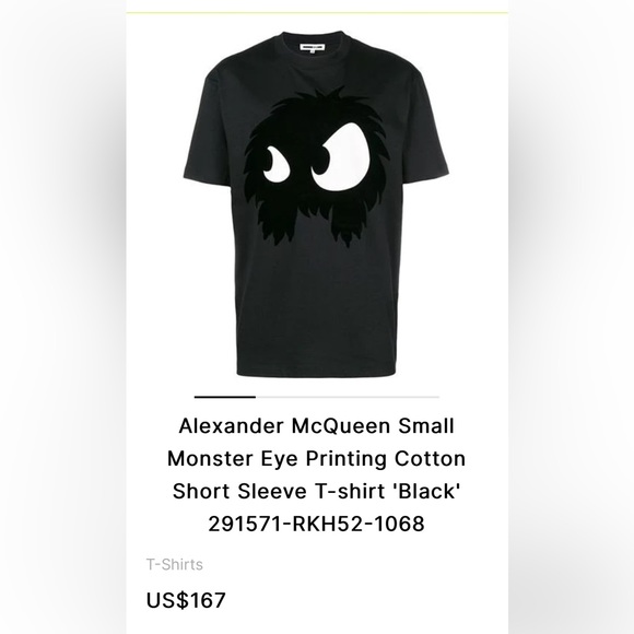 ALEXANDER MCQUEEN MEN’S/LADIES BLACK EYES T SHIRT-XXL - Picture 7 of 7